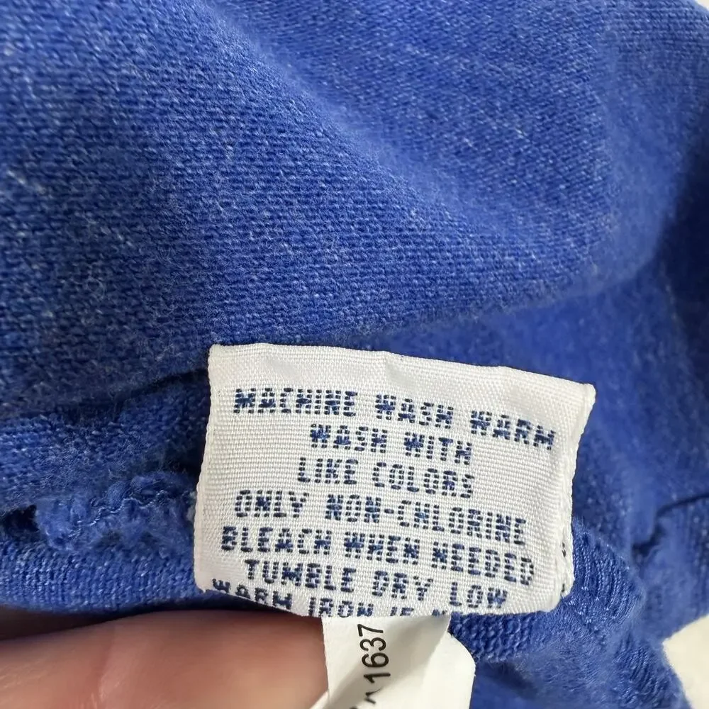 Polo Ralph Lauren Polo Shirt XL Blue Yellow Pony Cotton Classic Fit Preppy